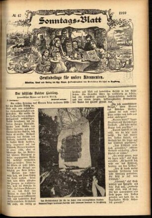 Ausgabe vom Sonntag, den 20. November 1910.