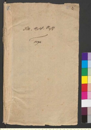 Alter Umschlag "Juli, August, September 1794"