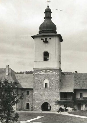 Neamt, Rumänien. Kloster, Glockenturm (Unterteil A. 15. Jh.)