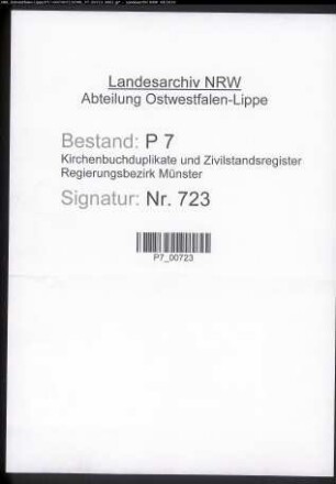 Zivilstandsregister der Munizipalität Ladbergen (Todesfälle 1811). (Gemeinde: Ladbergen, Kreis Tecklenburg)