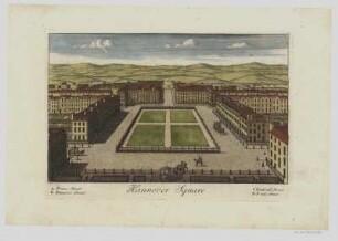 Ansicht des Hanover Square in London, Stich, um 1790? : Hannover Square. - [S.l., s.a.]. - 1 Kunstbl. : Stich, 24 x 15 cm