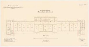 Kaserne des Garde-Kürassier-Regiments und des Königin-Augusta-Garde-Grenadier-Regiments Nr. 4, Berlin: Garde-Cürassier-Regiment, Mannschaftsgebäude I - III: Grundriss 3. Obergeschoss 1:100