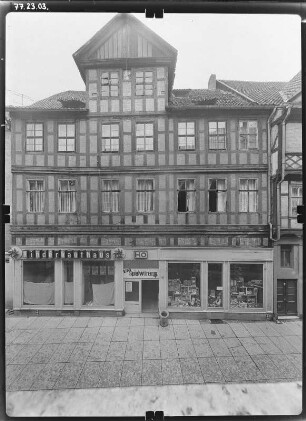 Quedlinburg, Steinbrücke 18. Ehem. Kaufmannshaus (Kinderkaufhaus, um 1760). Straßenfront