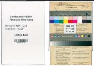 Entnazifizierung Karl Larbig , geb. 15.04.1892 (Buchhalter)