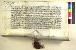 Sebaldus, Abt des Egydyen Klosters in Nürnberg vidimiert eine Urkunde d.d. 1460. X. 9.