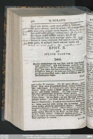 Epist. II. Ad Iulium Florum.