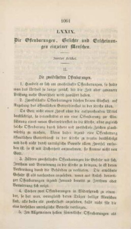 1061-1075 Die Offenbarungen, Gesichte und Erscheinungen einzelner Menschen : zweiter Artikel