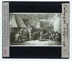 Ostade (Adriaen), Bauern im Wirtshaus mit Fiedler und Tänzern (Zeichnung) (Wien Albertina 9130)