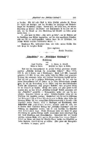 "Schulbibel" oder "Biblisches Lesebuch" : Erklärung