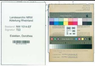Entnazifizierung Dorothea Eisleben , geb. 07.04.1907 ()