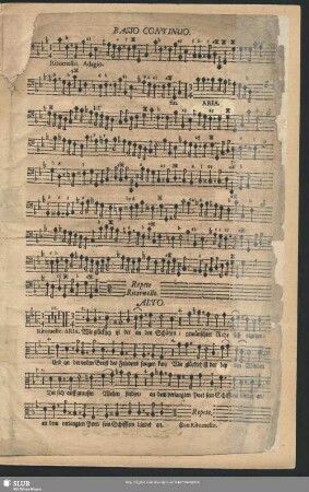 Basso continuo [= b bez.] - Alto