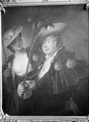 Bildnis Gustav Adolf Graf Gotter und seine Nichte Friederike von Wangenheim in Pilgertracht