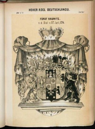 Taf. 95. Fürst Kaunitz. n. d. Dipl: v. 27. Juni, 1776.