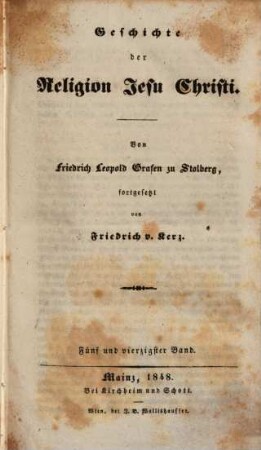 Geschichte der Religion Jesu Christi, 45 = Forts. Bd.32