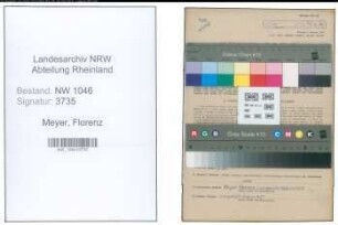 Entnazifizierung Florenz Meyer , geb. 30.04.1905 (Schuhmacher)