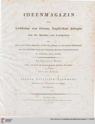 Siebenter Heft