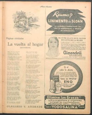La vuelta al hogar : Páginas olvidadas
