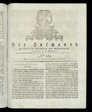 No. 139 - 20. November 1821