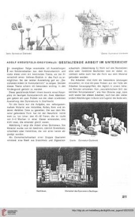 N.F. 12.1932: Gestaltende Arbeit im Unterricht