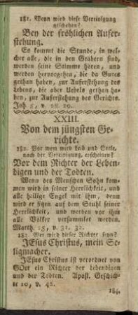 XXIII. Von dem jüngsten Gerichte. = XXIII. Wot teho ßudneho dnja.