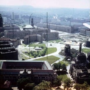 Neumarkt in Dresden : Blickrichtung Südwesten zum Altmarkt