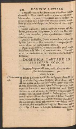 Dominica Laetare ...