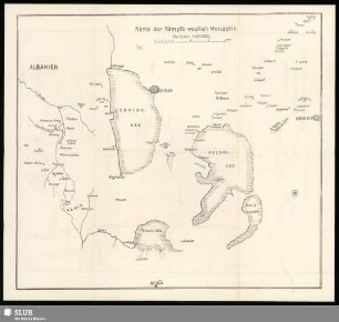 Karte der Kämpfe westlich Monastir