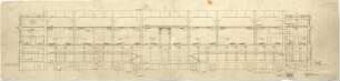 Döllgast, Hans; München; Alte Pinakothek, Wiederaufbau - Längsschnitt