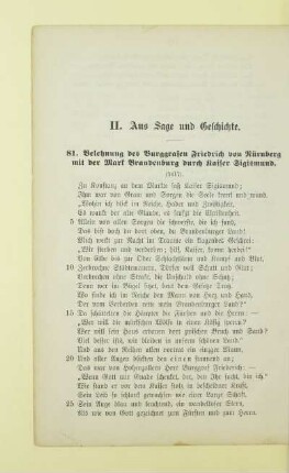 II. Aus Sage und Geschichte