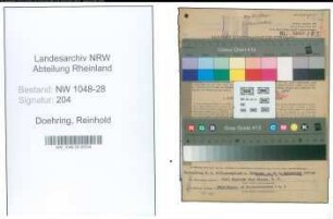 Entnazifizierung Reinhold Doehring , geb. 16.01.1896 (Postbeamter)