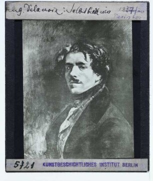 Delacroix, Selbstbildnis mit grüner Weste (Paris Louvre RF 25)