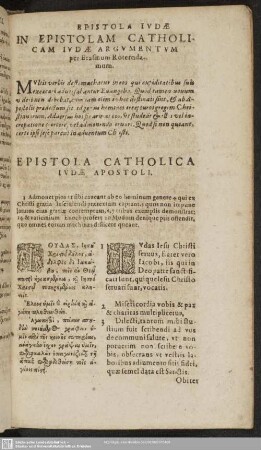 In Epistolam Catholicam Judae Argumentum per Erasmum Roterodamum