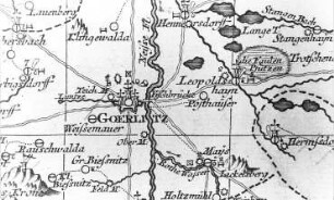 Görlitz. Oberlausitzkarte, Schenk, 1759