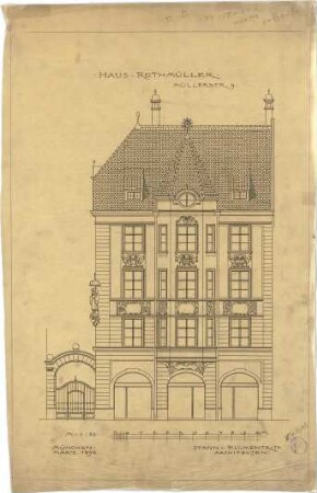 Pfann, Paul; München, Müllerstr. 9; Haus Rothmüller - Ansicht