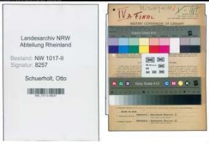 Entnazifizierung Otto Schuerholt , geb. 24.11.1886 ()