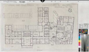 Arnsberg, Landgericht, Hauptgebäude, Erdgeschoss, Grundriss