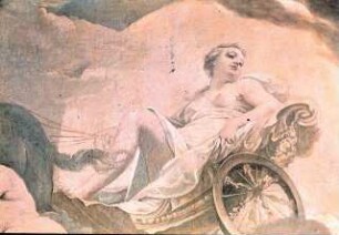 Aurora im Sonnenwagen als Allegorie der Fruchtbarkeit