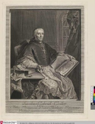 Jacobus Gabriel Grillot Abbas Pintigniaei Doctor Theologus Parisiensis, Ordinis eistereiensis Pater Primarius [Jaques Gabriel Grillot, Doktor der Theologie]