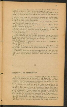 IX - Propuesta de casamiento