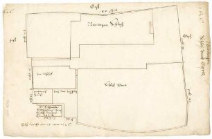 Grundriss des Schlosses und des Schlossgartens (Folio, Tinte), 15. Mai 1626