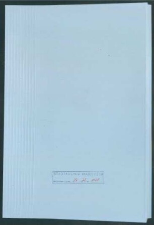 Hans-Joachim von Hertzberg, Heidelberg, Heiligenbergstr. 3 - Verschiedene Angelegenheiten, v.a.. Forderungen