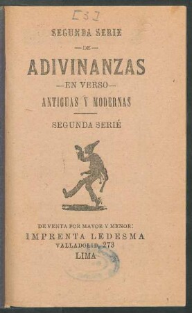 Segunda serie de adivinanzas en verso antiguas y modernas