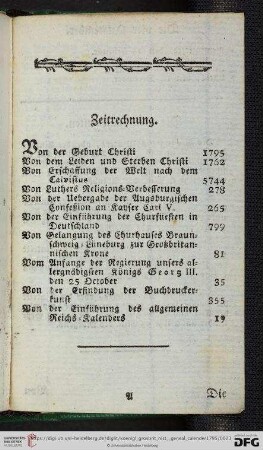 Zeitrechnung