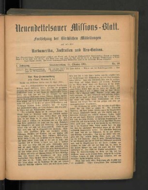 21. Oktober 1911. Nr. 10