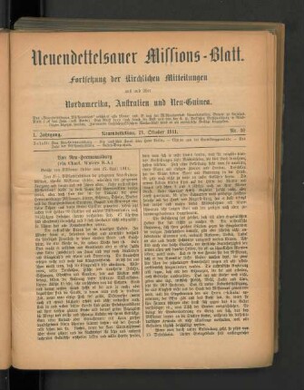 21. Oktober 1911. Nr. 10