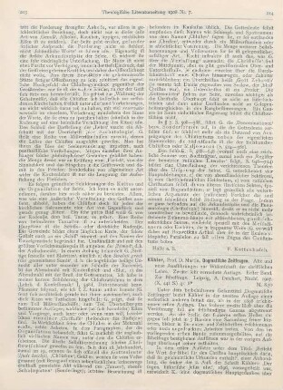 214-218 [Rezension] Kähler, Martin, Dogmatische Zeitfragen. Alte und neue Ausführungen zur Wissenschaft der christlichen Lehre. 2., sehr verm. Aufl. 1. Bd