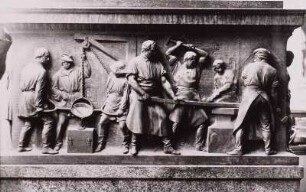 Schmiedeszene, Relief, 19. Jh.