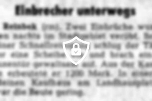 Einbrecher unterwegs