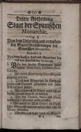 Dritte Abtheilung. Staat der spanischen Monarchie.
