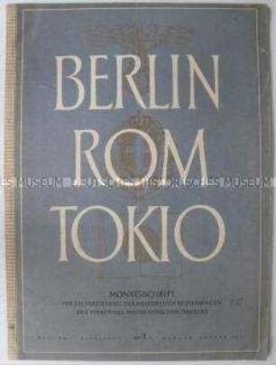 Kulturpolitsche Monatszeitschrift der faschistischen Achsenmächte (in deutscher und italienischer Sprache)